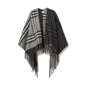 High Quality F Wool Cashmere Jacquard Cape