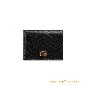 High Quality Card Wallet Marmont Chevron Leather