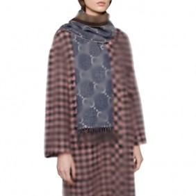 High Quality Jacquard Pattern Knit Scarf with Tassels