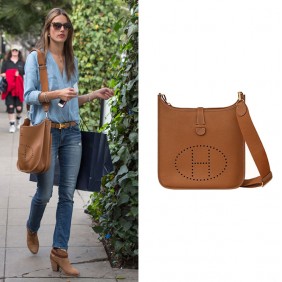 High Quality Leather Evelyne Messenger Shoulder Bag