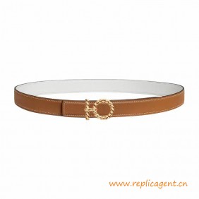 High Quality Reversible Belt Flot Godronne Leather Belt