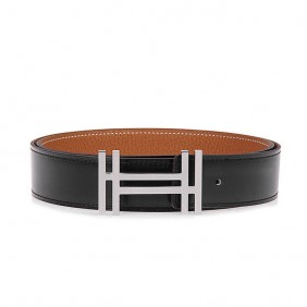 High Quality Reversible Belt with Au Carre Double H Buckle
