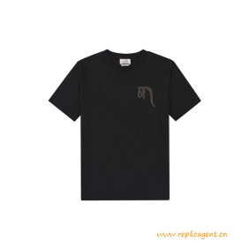 High Quality T-shirt Cheval Au Trait Leather Detail